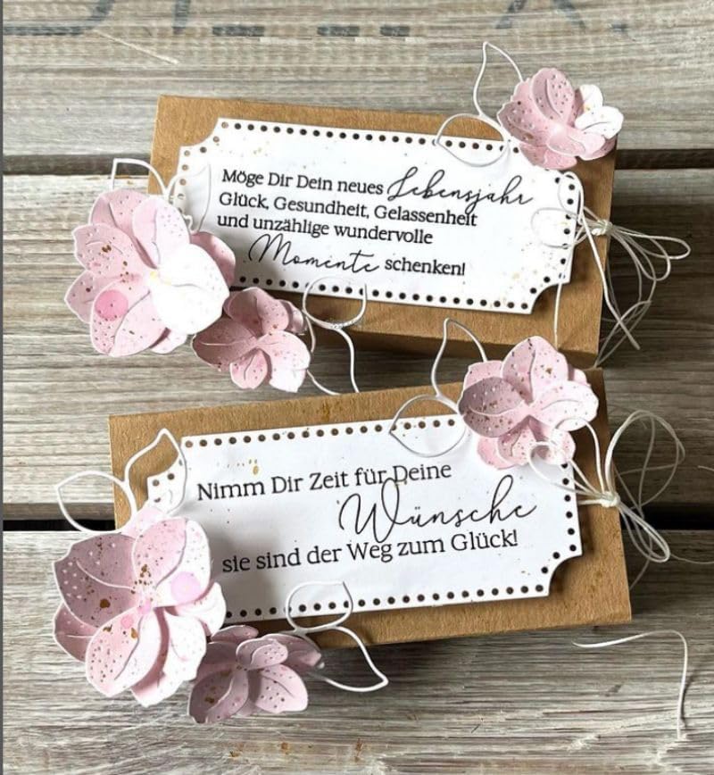 Lapoo 3D Backgrounds Frame Metal Cutting Die for Scrapbooking, New Cutting Dies DIY Album Card Making Decor Paper Craft Metal Die Cuts Party Wedding Decorations (Flower E 4.7 x 2.4 in) - Image 1